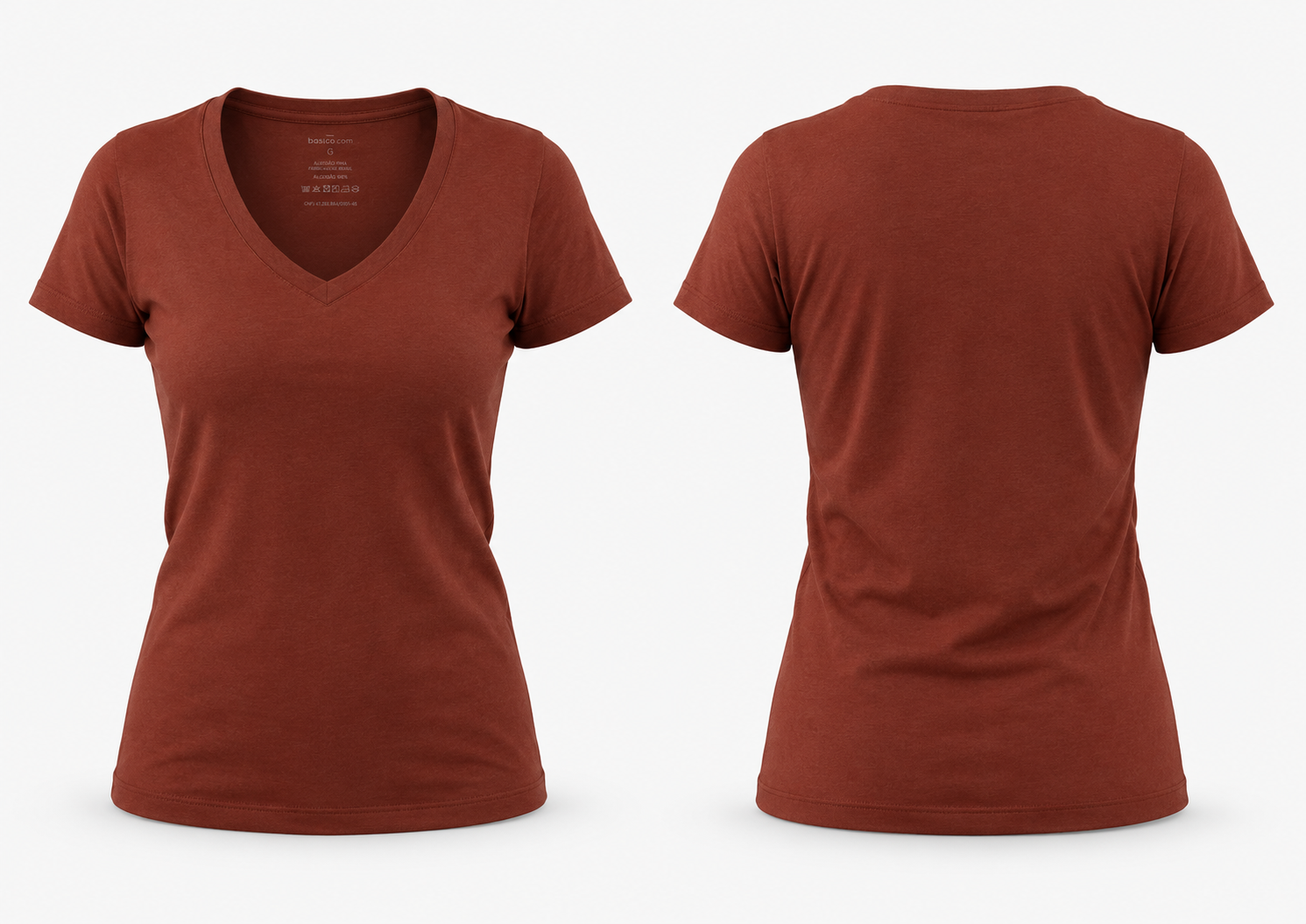T-shirt gola V - Imagem 2